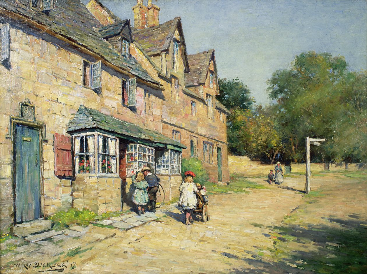 Pueblo de Cotswold, 1917 de William Kay Blacklock