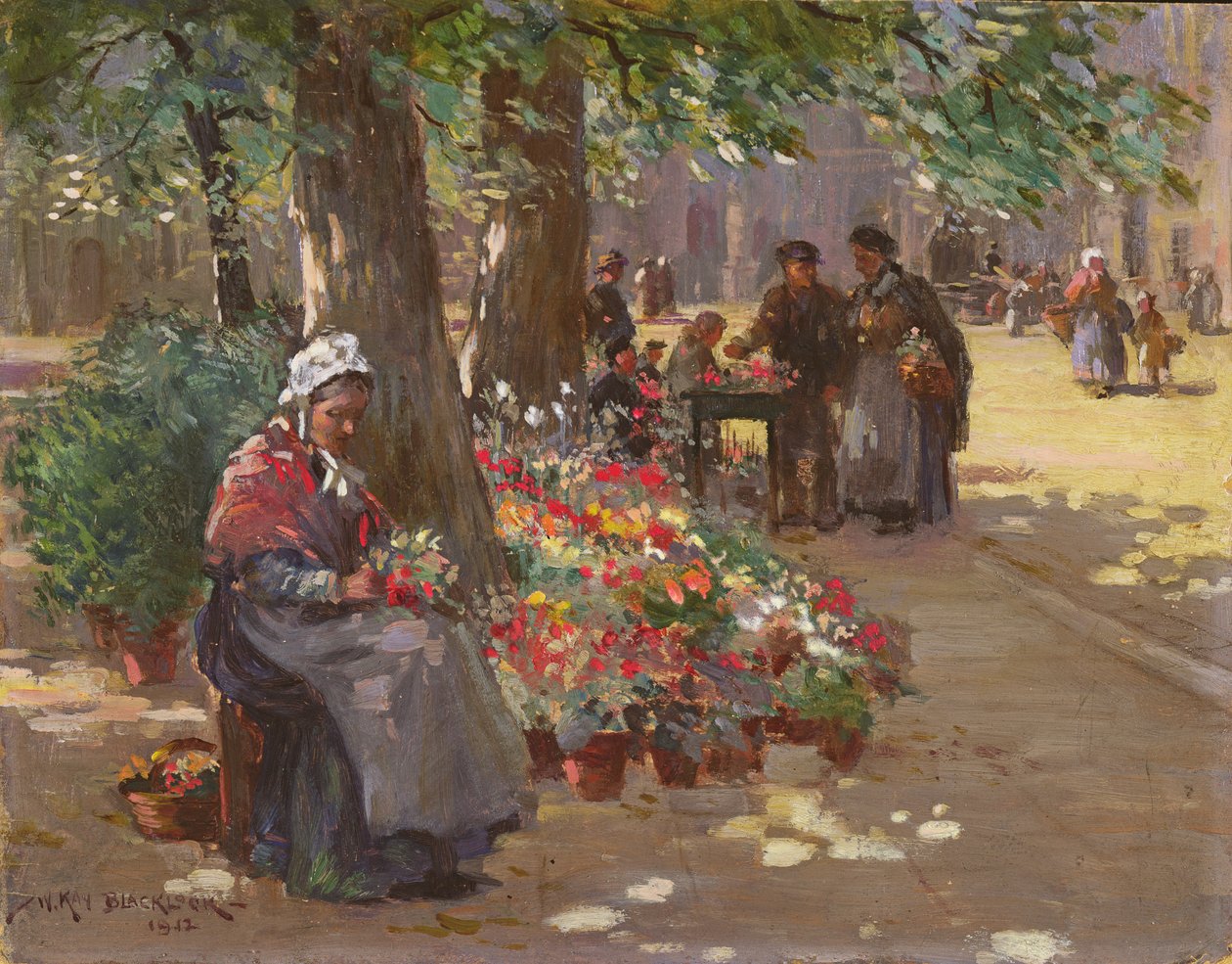 La vendedora de flores, 1912 de William Kay Blacklock