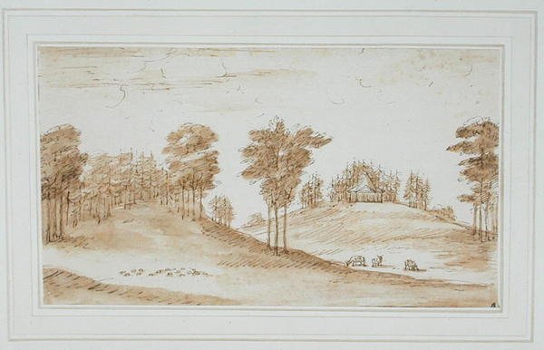 Diseño para un Parque de Ciervos, c.1730s de William Kent