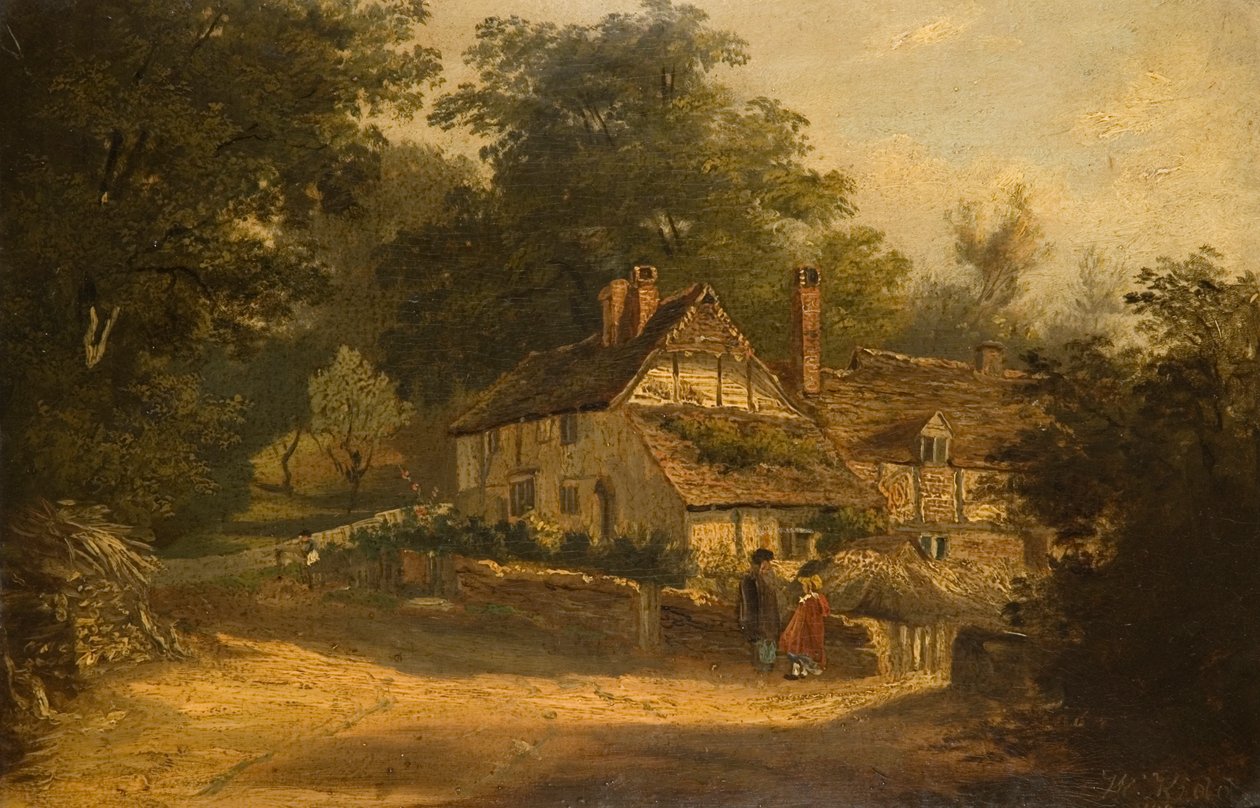 Viejas cabañas en Petersfield, 1820 de William Kidd