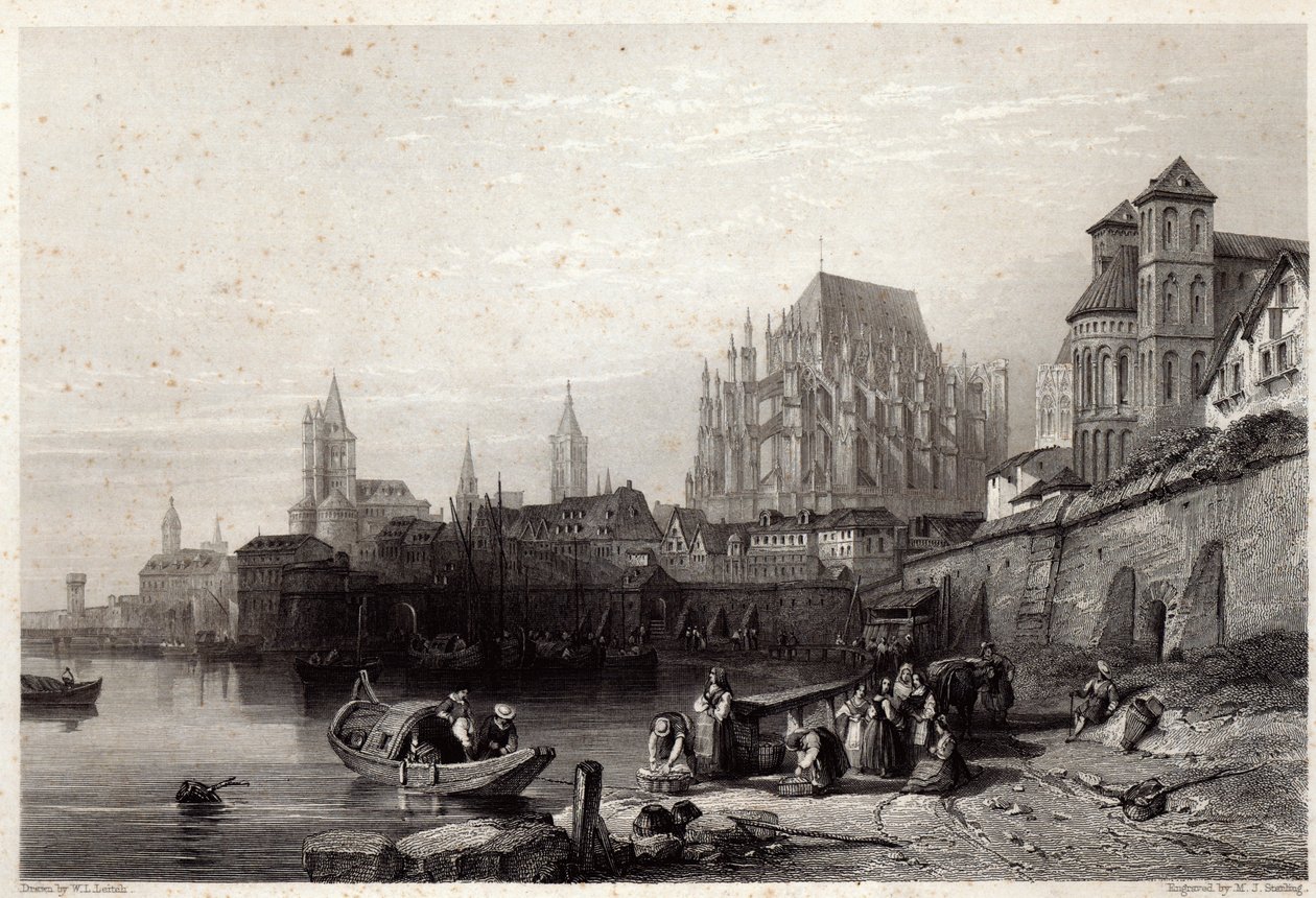 La ciudad de Colonia, grabado por M.J. Sterling de William Leighton Leitch