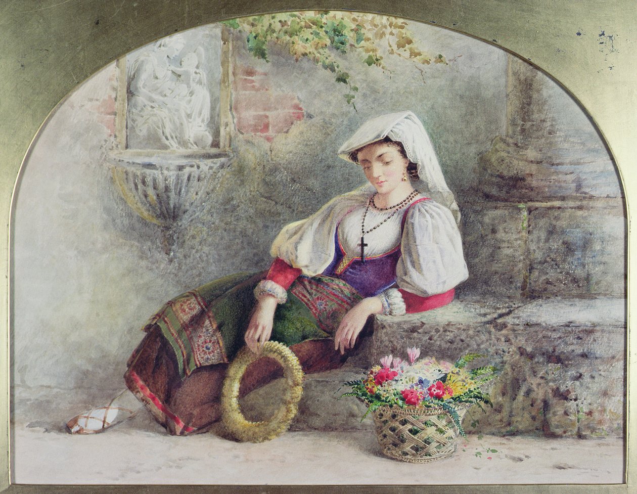 Una campesina reposando de William Linnaeus Casey