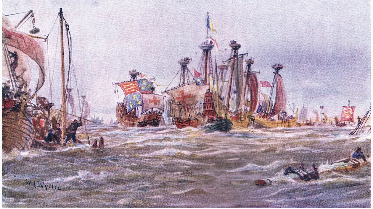 Batalla de Sluys 1340 AD, 1915 de William Lionel Wyllie