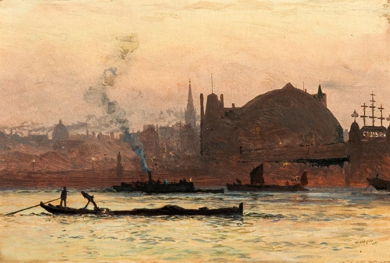 El Támesis cerca de Charing Cross, Londres, 1892 de William Lionel Wyllie
