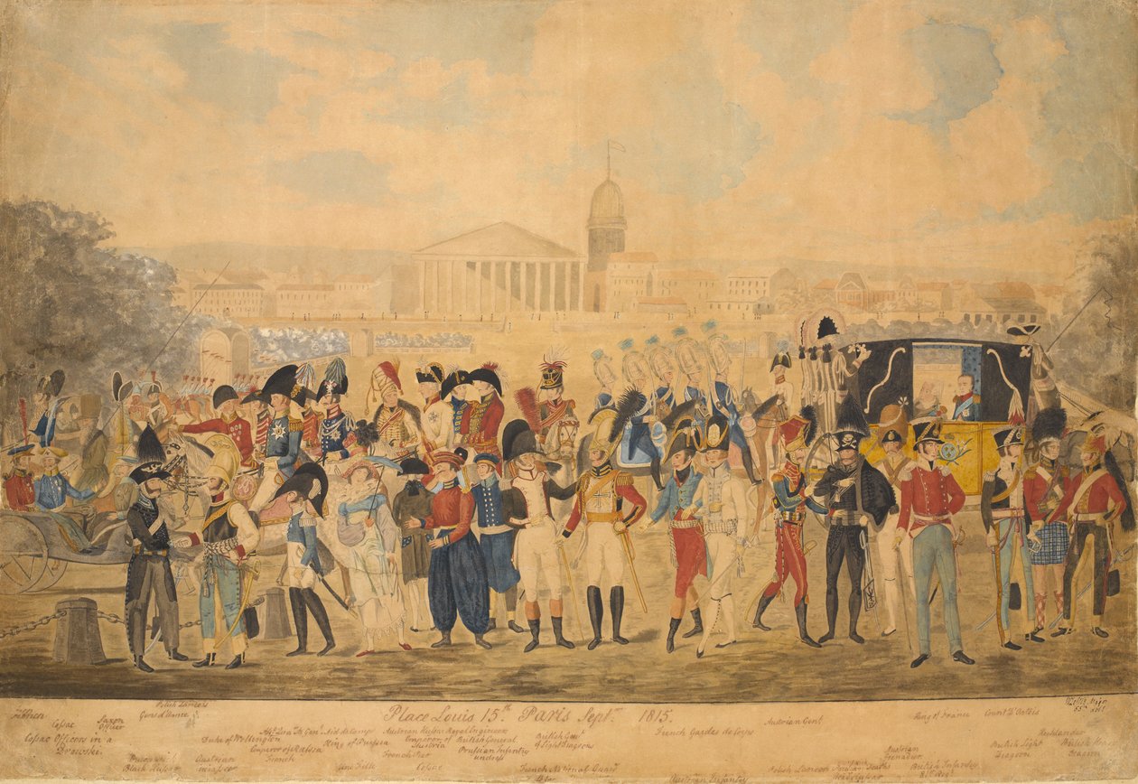Plaza Luis XV, París, septiembre de 1815 de William Loftie