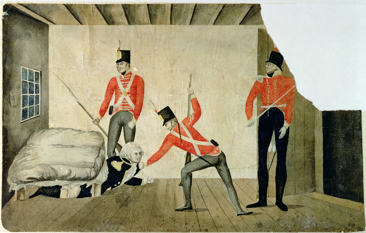 Boceto del arresto de Bligh de William Minchin