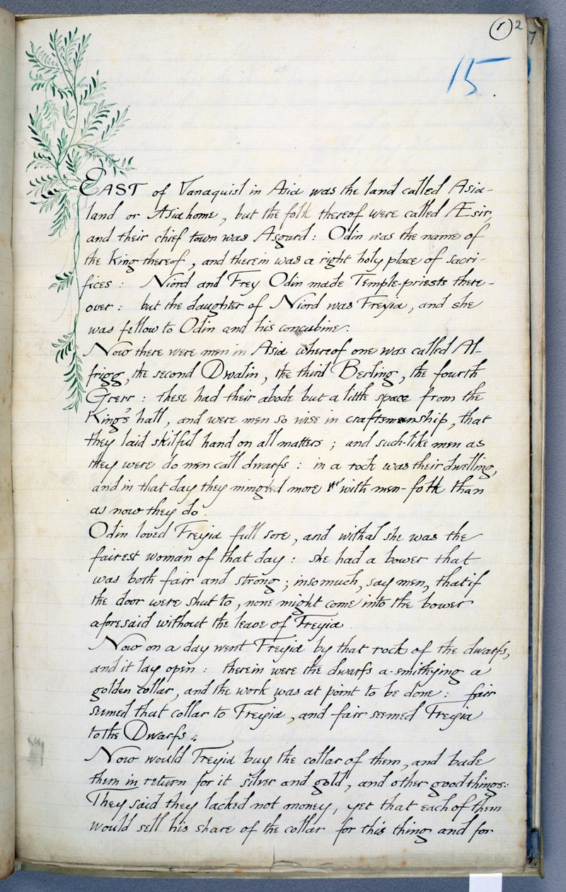 Una Página del Cuento de Hogni y Hedinn de William Morris