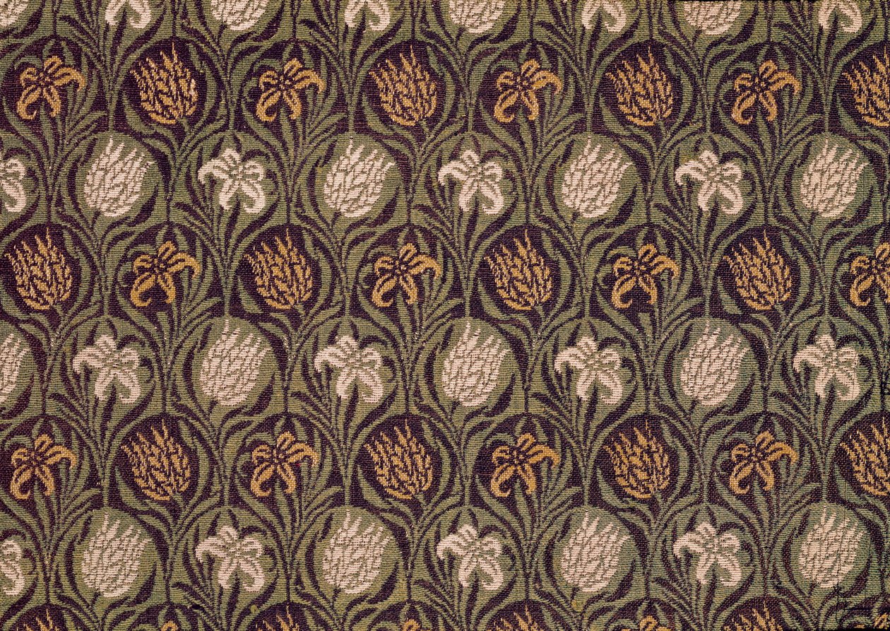 Fragmento de alfombra Ingrain, c.1870 (lana) de William Morris