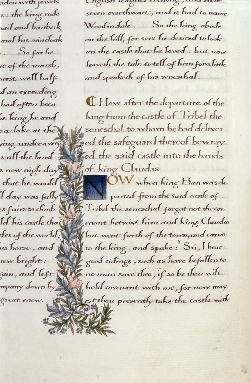 Uno de dos fragmentos de Lancelot du Lac de William Morris