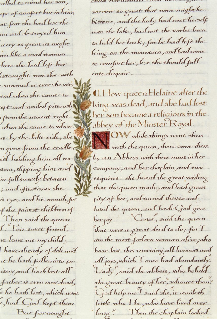 Uno de dos fragmentos de Lancelot du Lac de William Morris