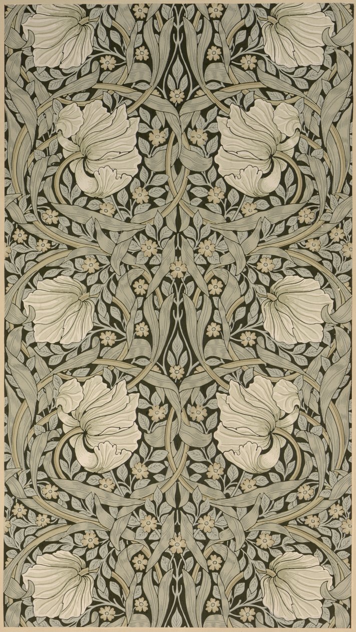 Diseño de papel tapiz Pimpernel de William Morris