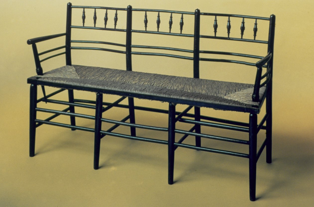Silla de Sussex con asiento de junco de William Morris