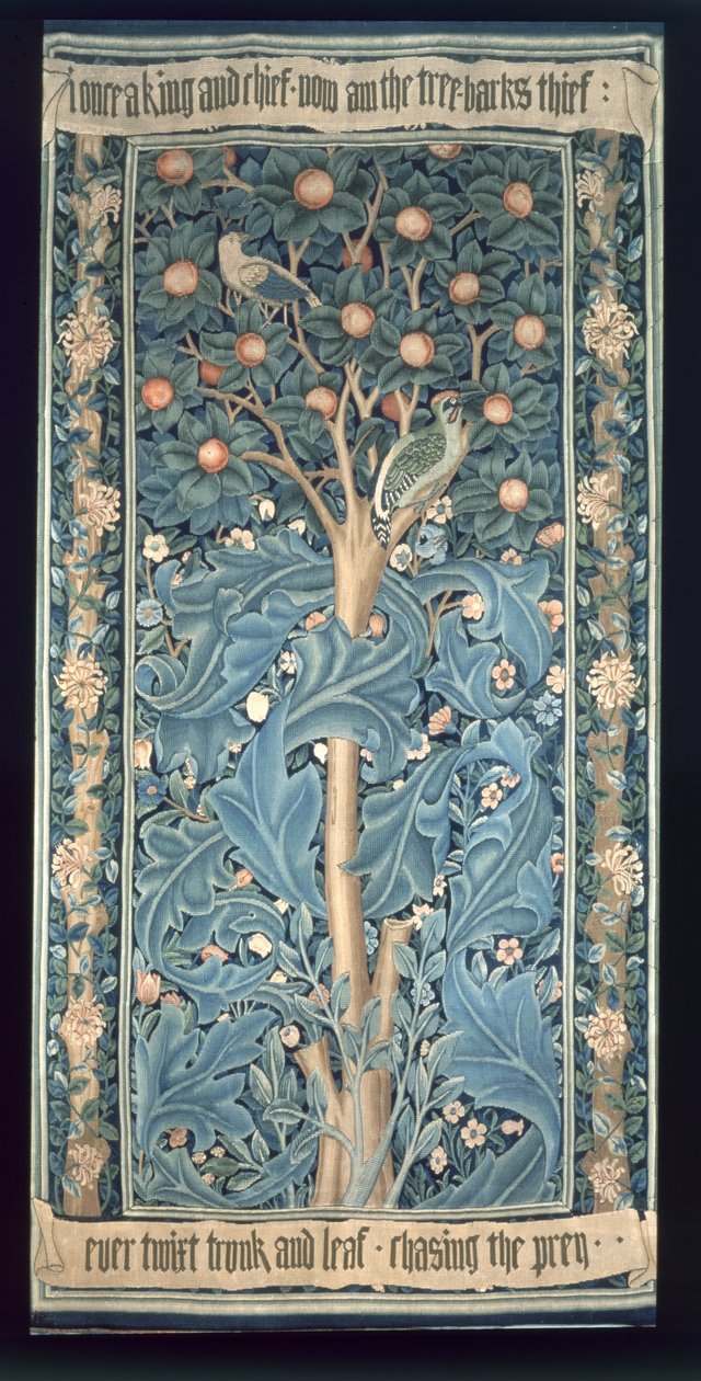 El tapiz del pájaro carpintero, diseñado por William Morris (1834-96) 1885 de William Morris
