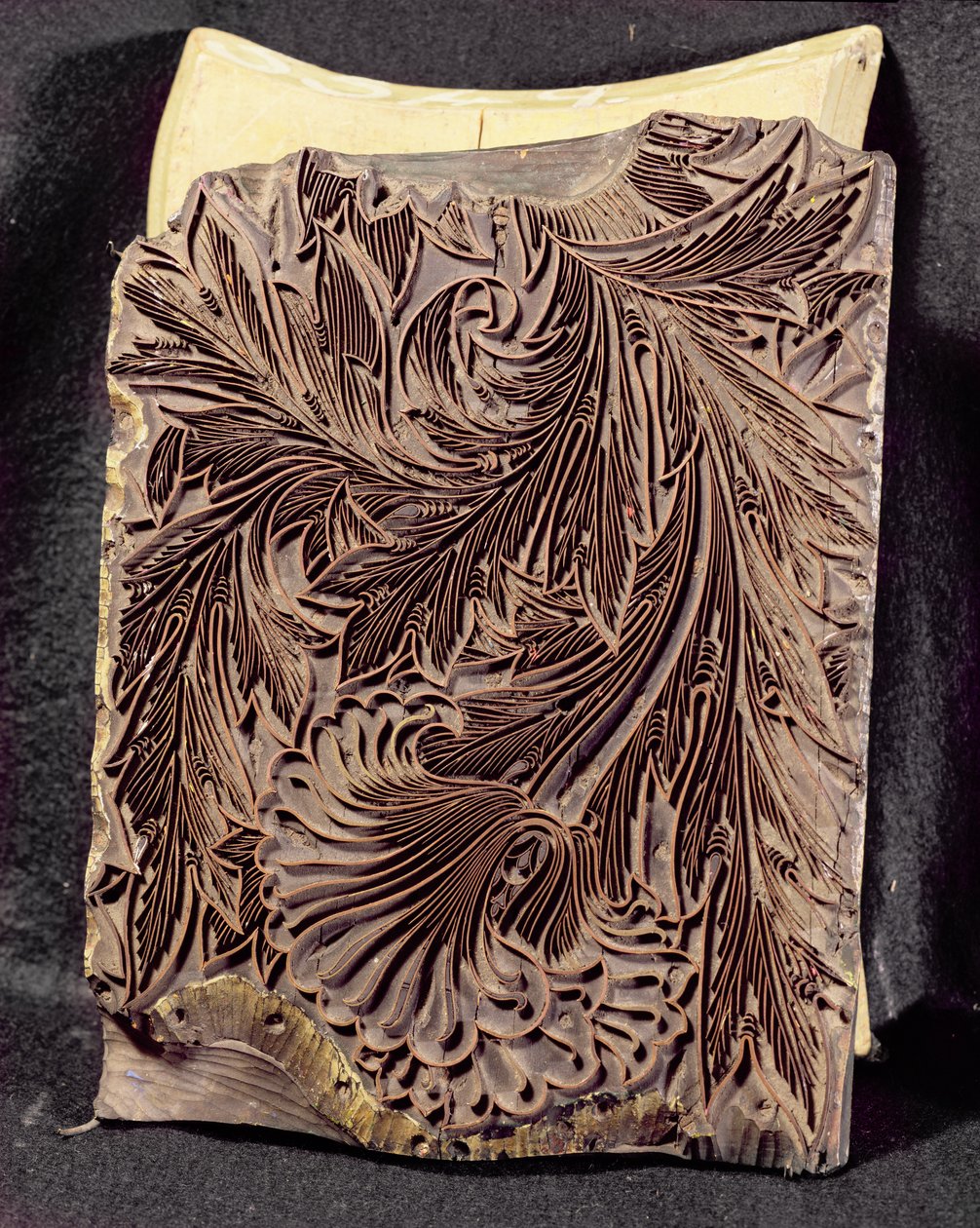 Bloque de impresión de diseño de tulipán, 1875 de William Morris
