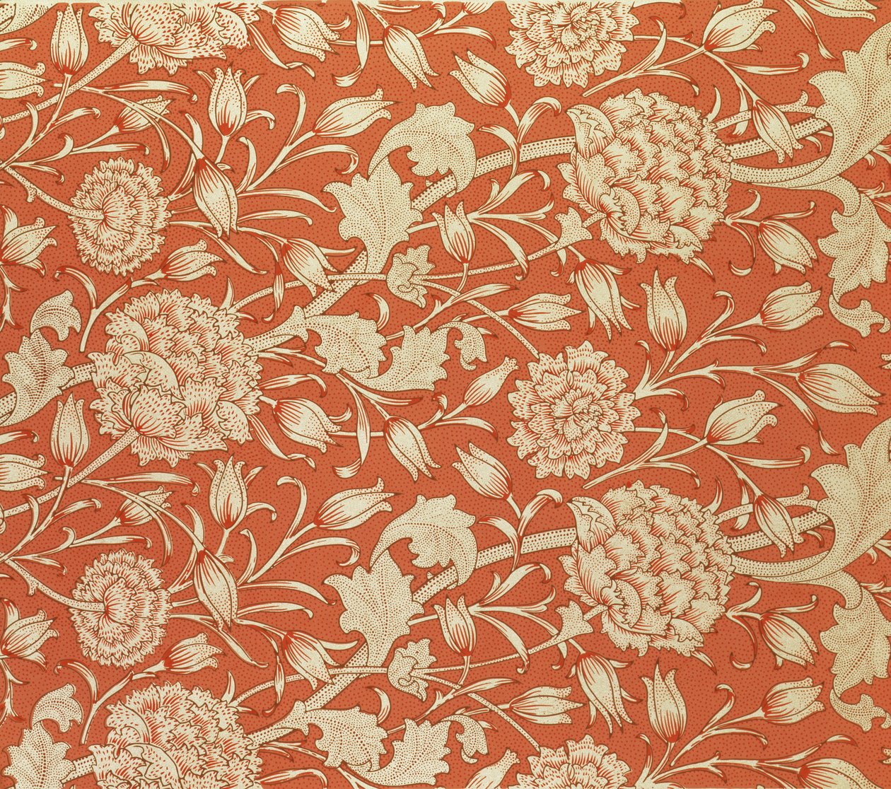 Diseño de papel tapiz de tulipanes, 1875 de William Morris