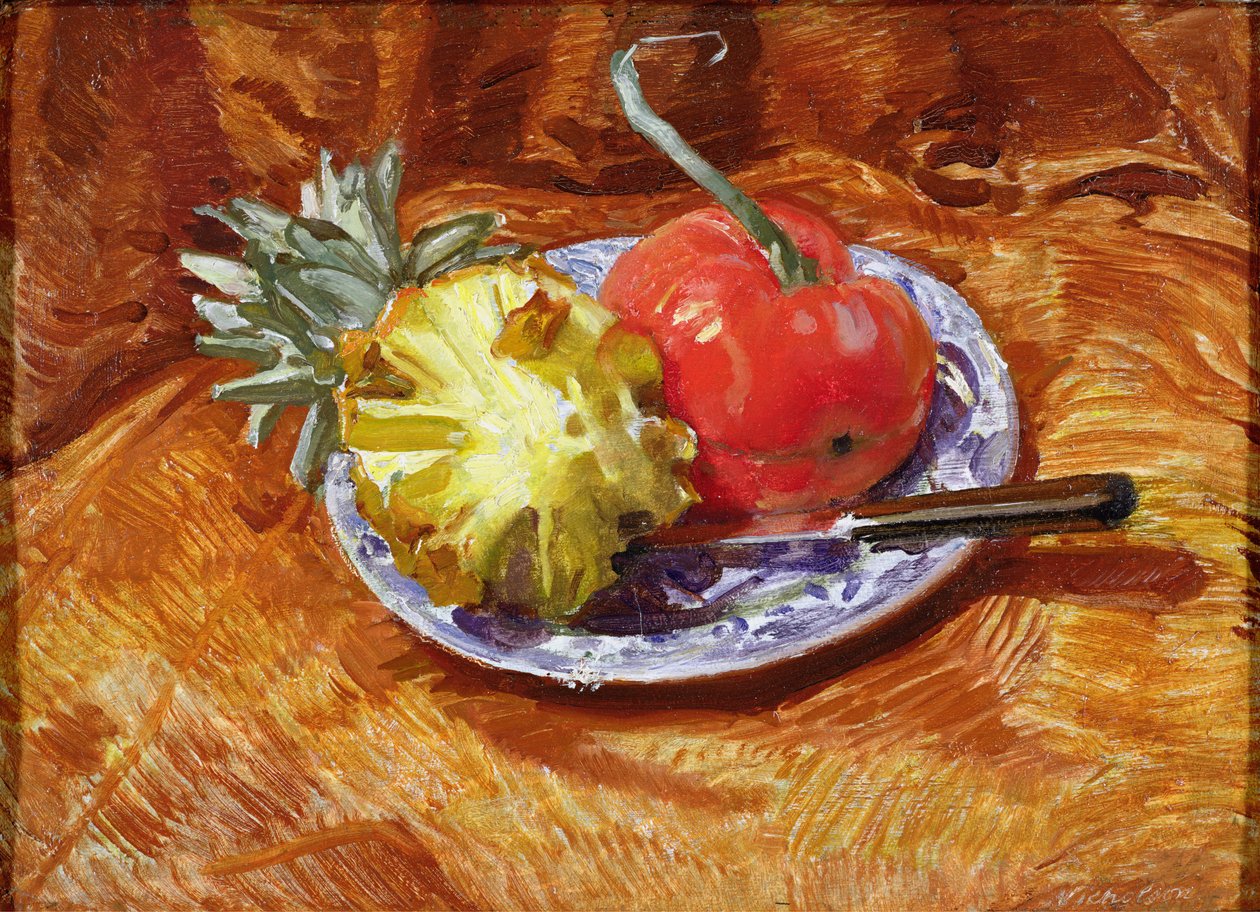 Piña y tomate de William Nicholson