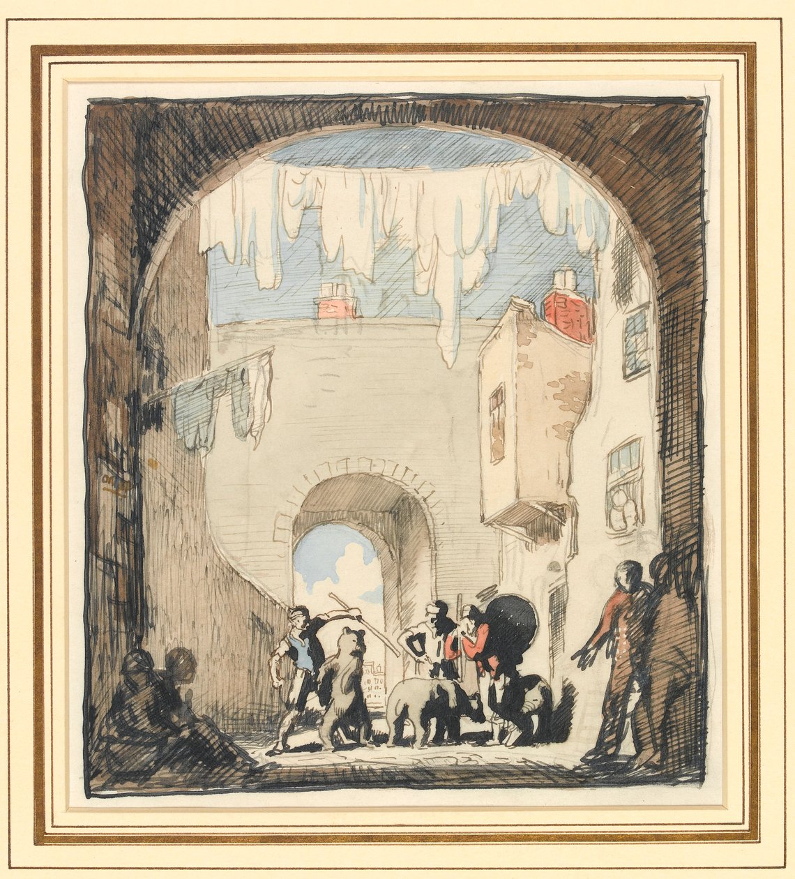 Una escena callejera de William Orpen