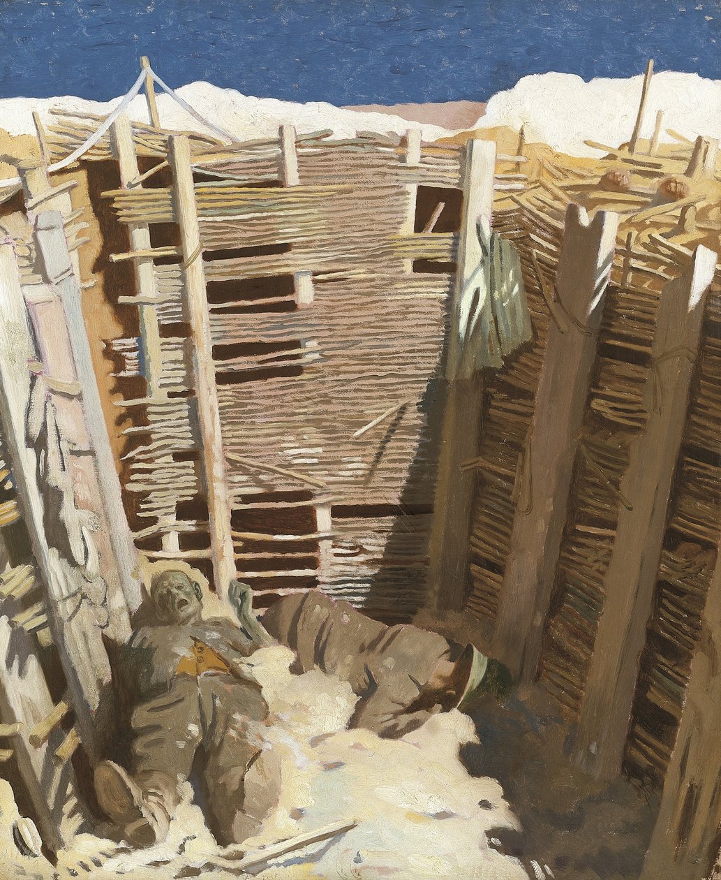 Alemanes muertos en una trinchera de William Orpen