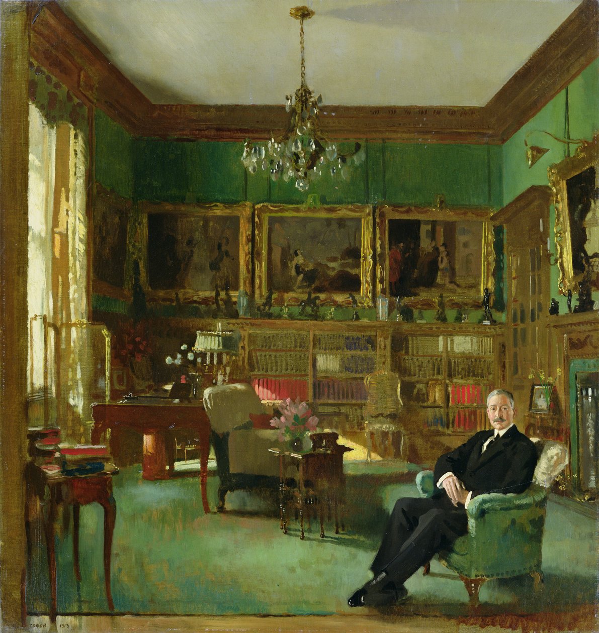 Otto Beit en su estudio en Belgrave Square, 1913 de William Orpen
