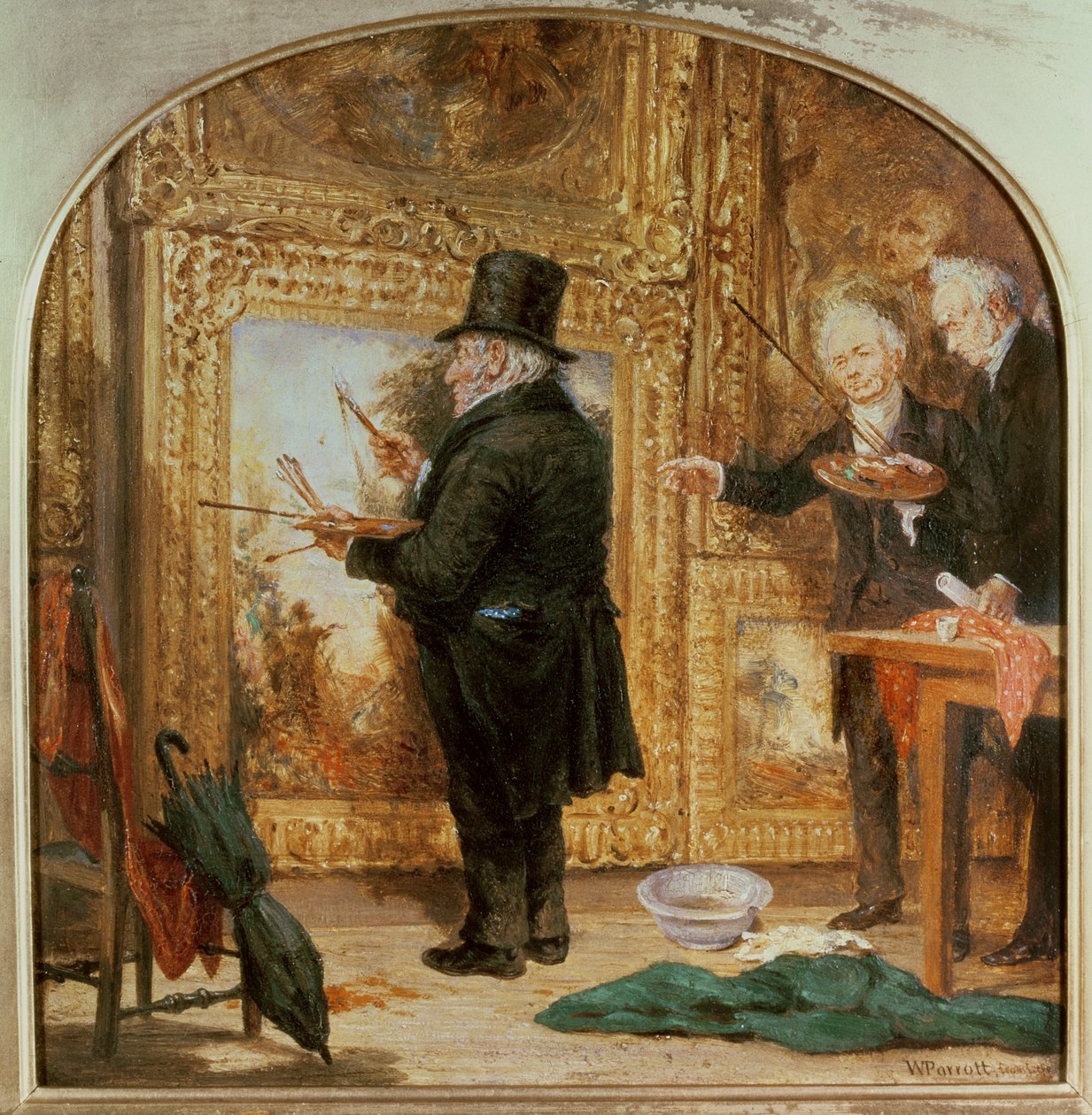 J. M. W. Turner (1775-1851) en la Real Academia, Día de Barnizado de William Parrott
