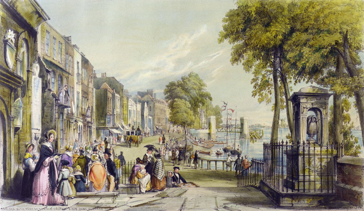 Vista de Cheyne Walk, Chelsea, 1840 de William Parrott