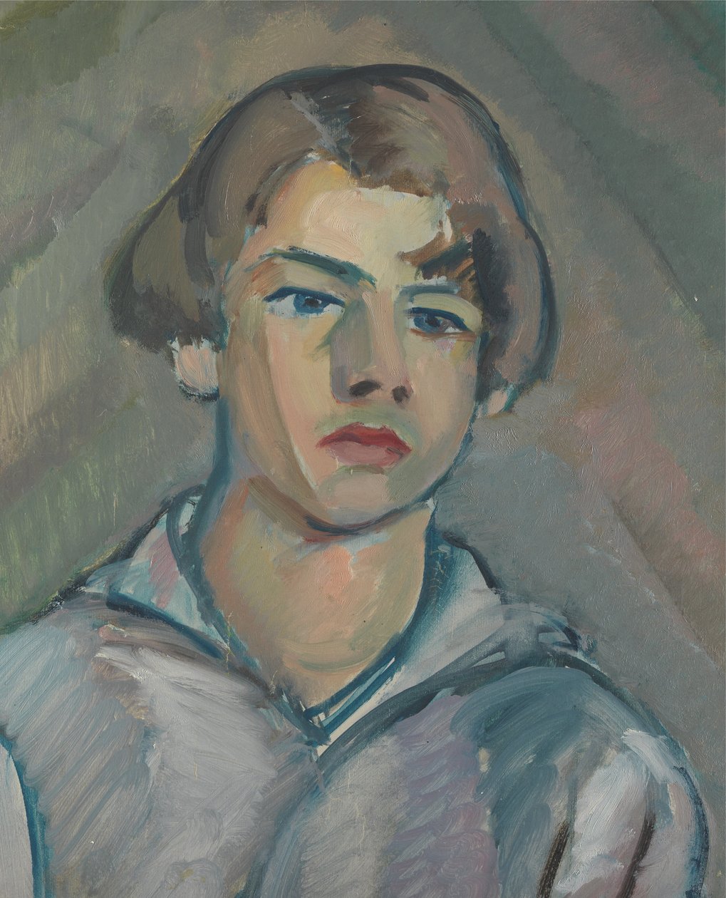 Retrato de un joven con cabello largo de William Peploe