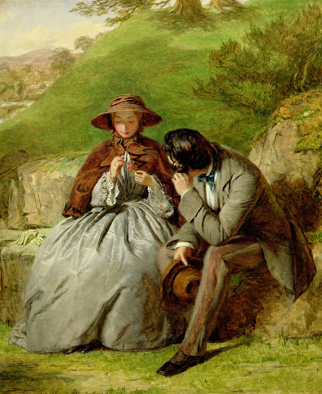 Amantes, 1855 de William Powell Frith