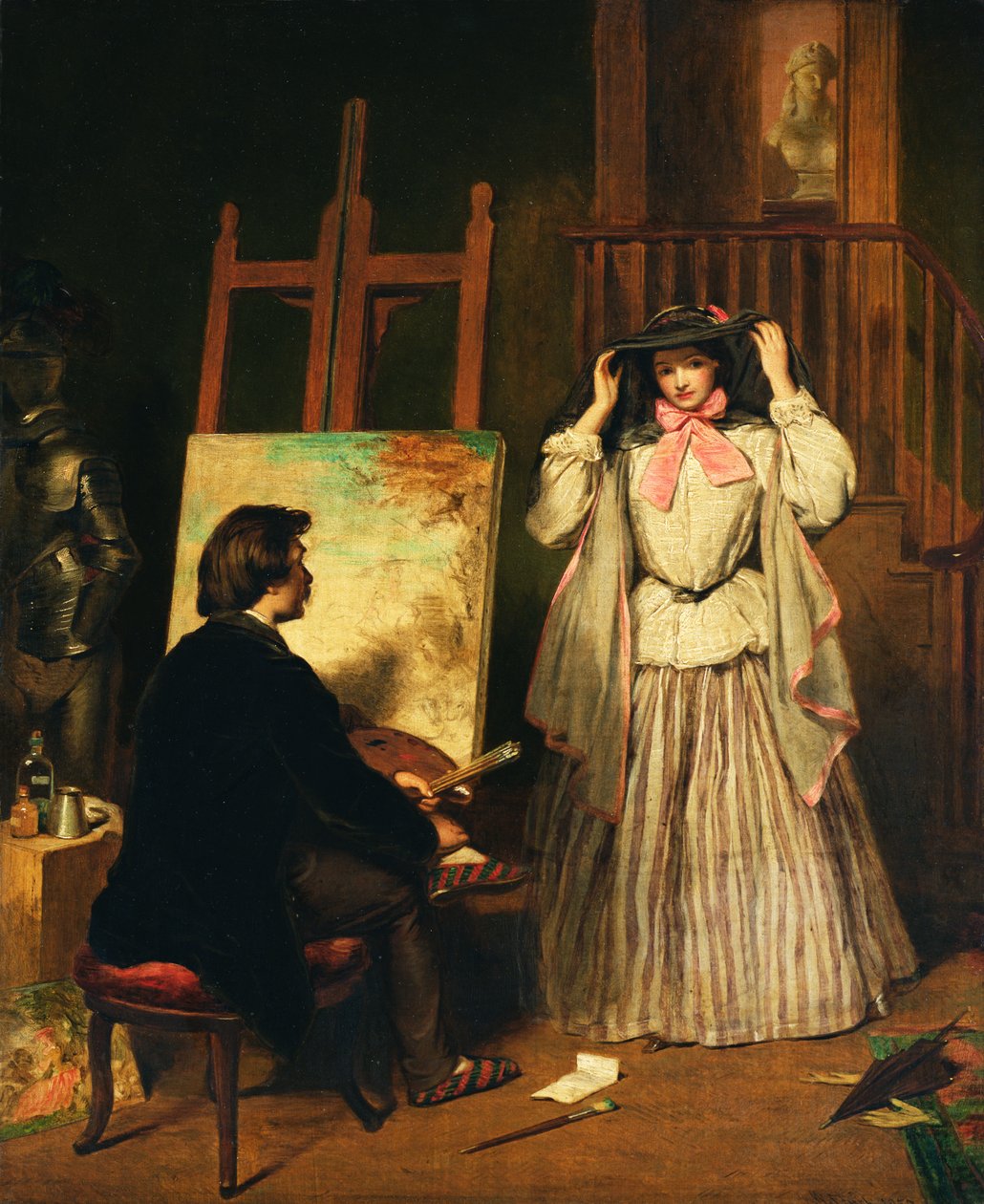 El modelo del artista, 1859 de William Powell Frith