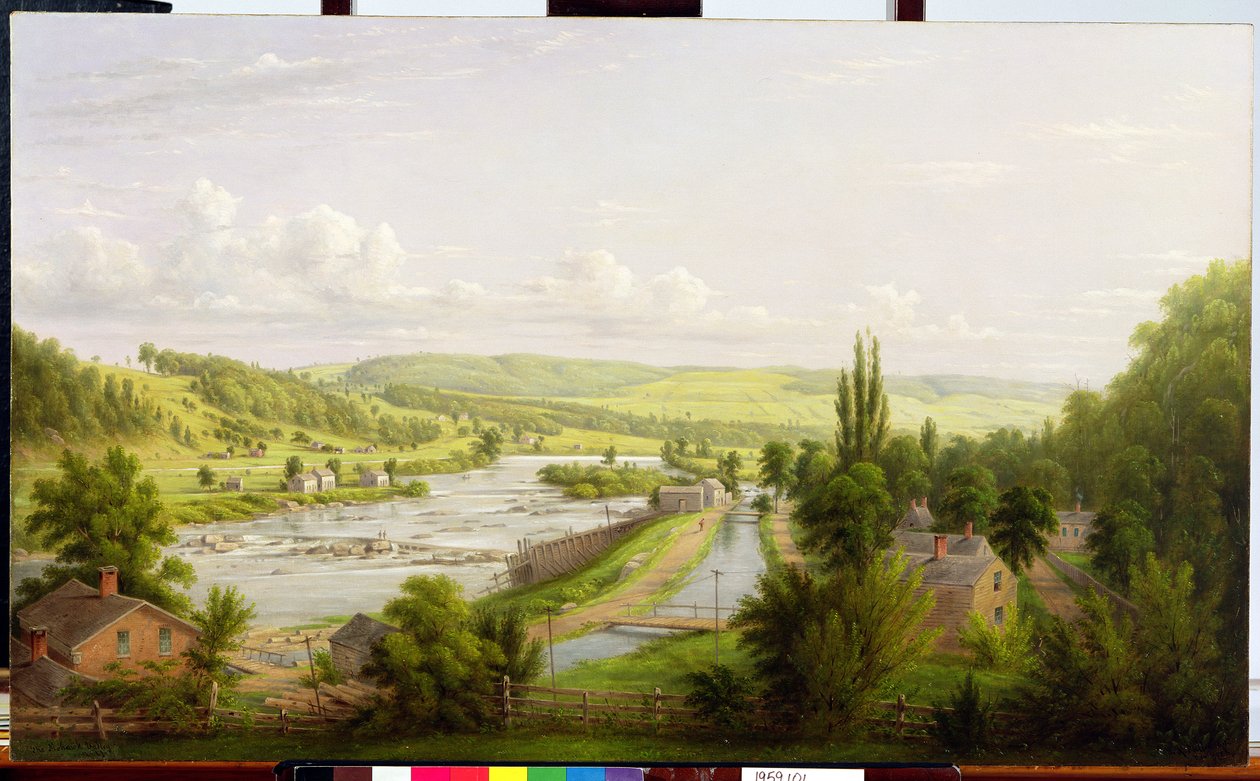 Río Mohawk en Little Falls, Nueva York, 1892 de William Rickarby Miller