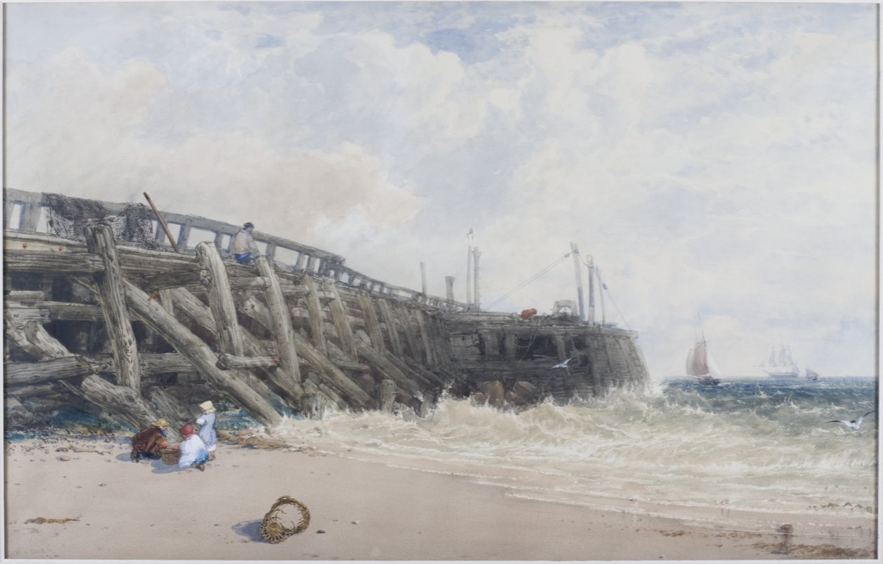 Viejo muelle de Newhaven de William Roxby Beverly