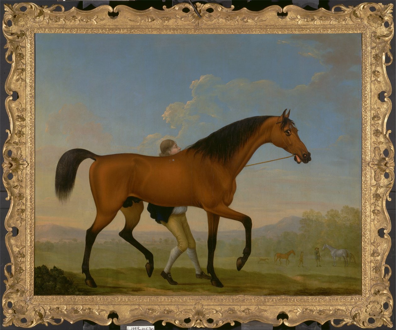 El semental de la bahía del duque de Ancaster, Blank, caminando hacia una yegua de William Shaw