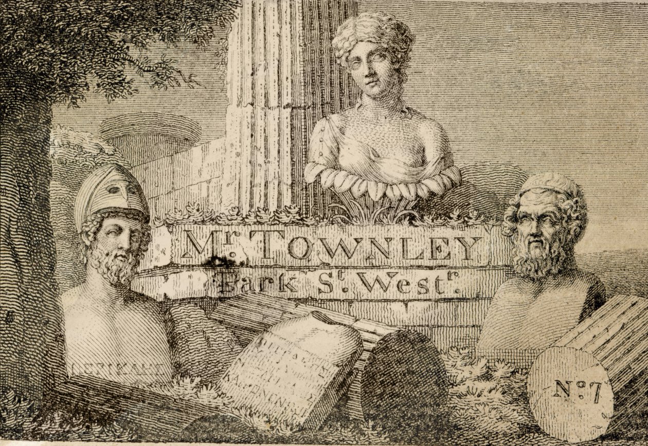 Tarjeta de visita de Charles Townley (1737-1805) de William Skelton