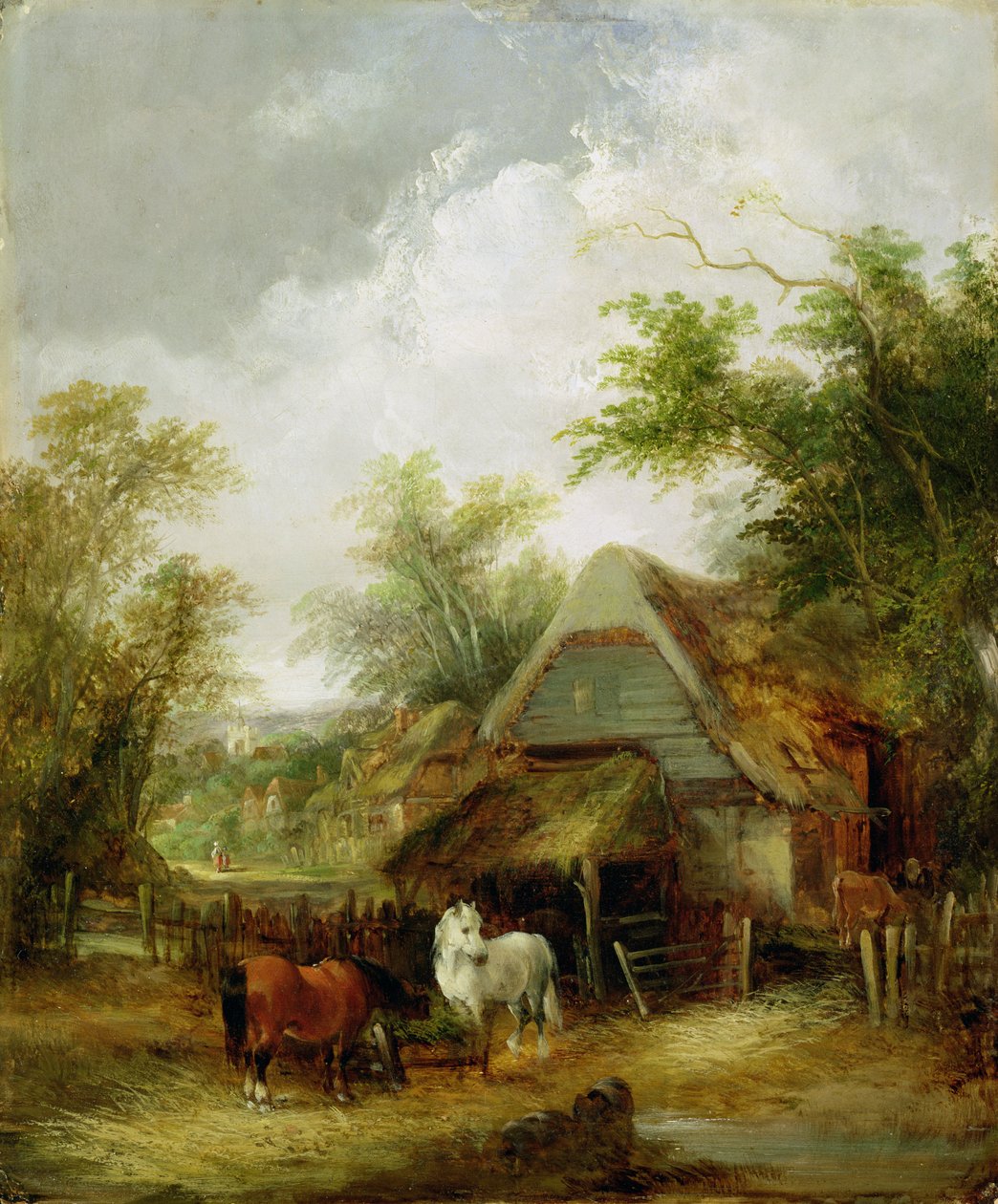 Escena de granja de William Snr. Shayer
