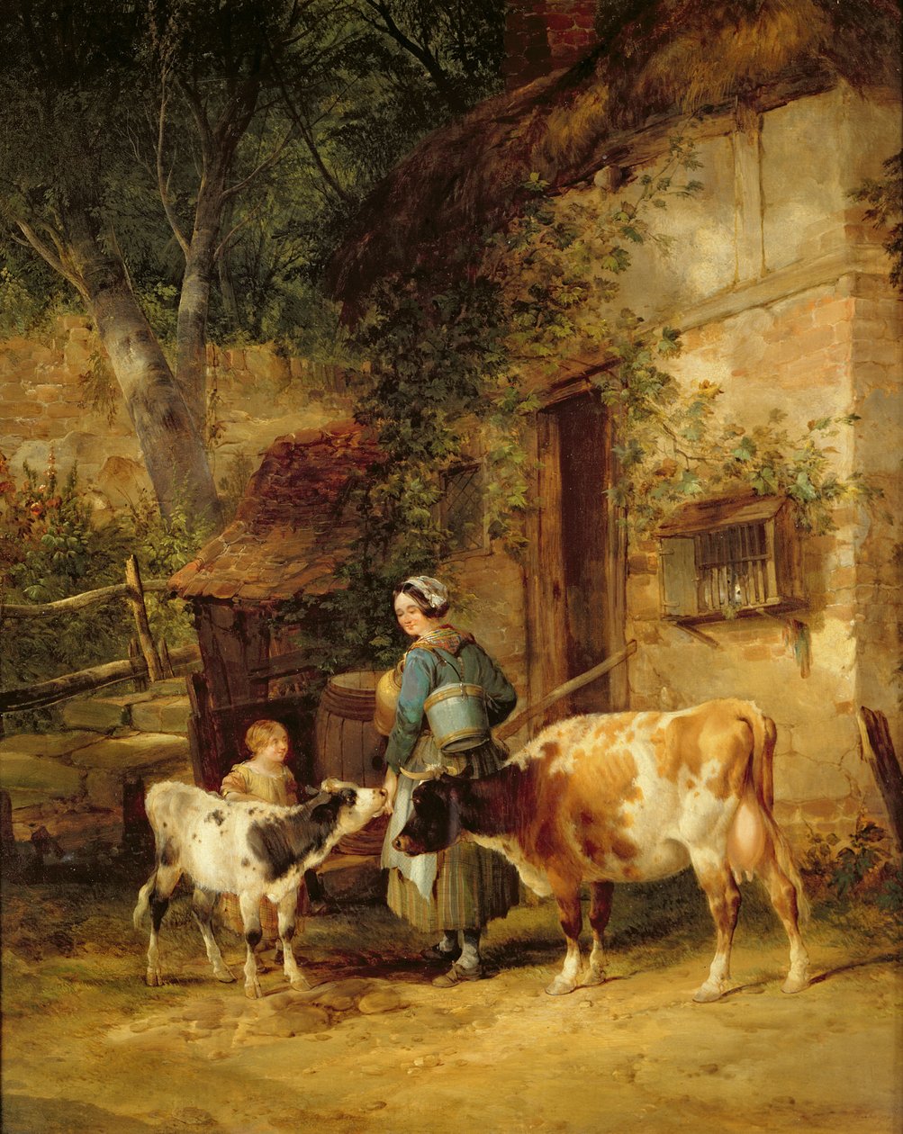 La lechera, 1840 de William Snr. Shayer