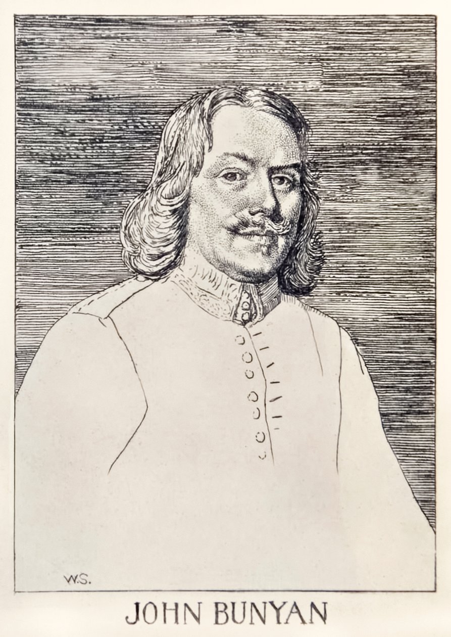 John Bunyan (1872-1919) autor de El progreso del peregrino de este mundo al venidero, ilustración de William Strang de William Strang