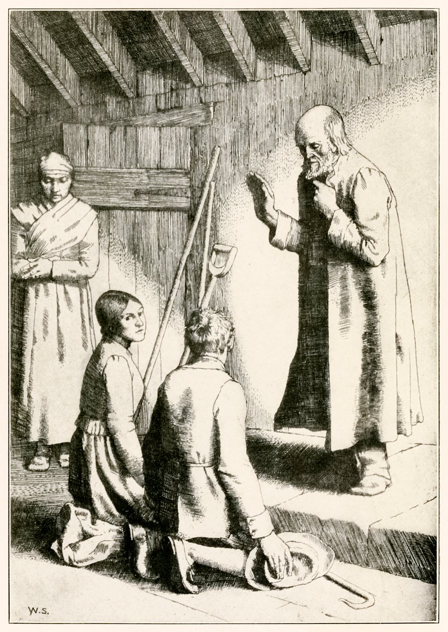 Matrimonio de Mercy y Matthew" de "El progreso del peregrino de este mundo, al que está por venir" por John Bunyan de William Strang