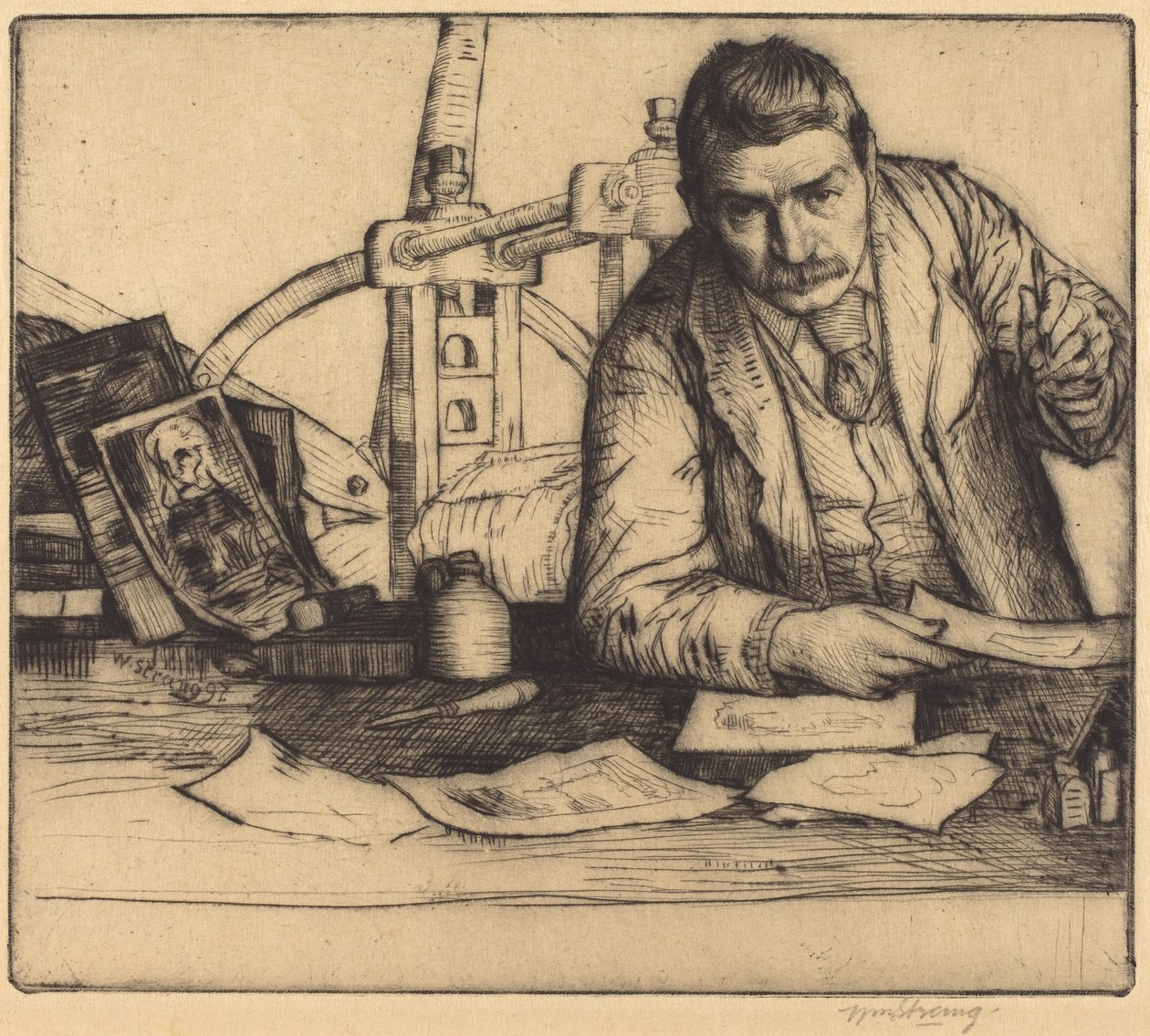 Autorretrato, 1897 de William Strang