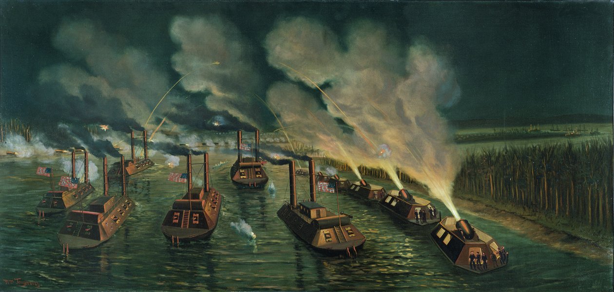 Barcos de Cañón y Mortero en el Mississippi de William Torgerson