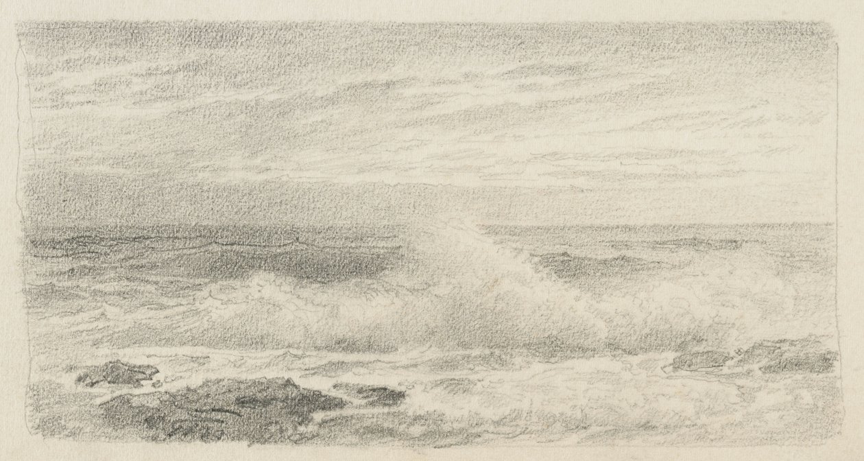 Paisaje marino con rociada, 1900-05 de William Trost Richards