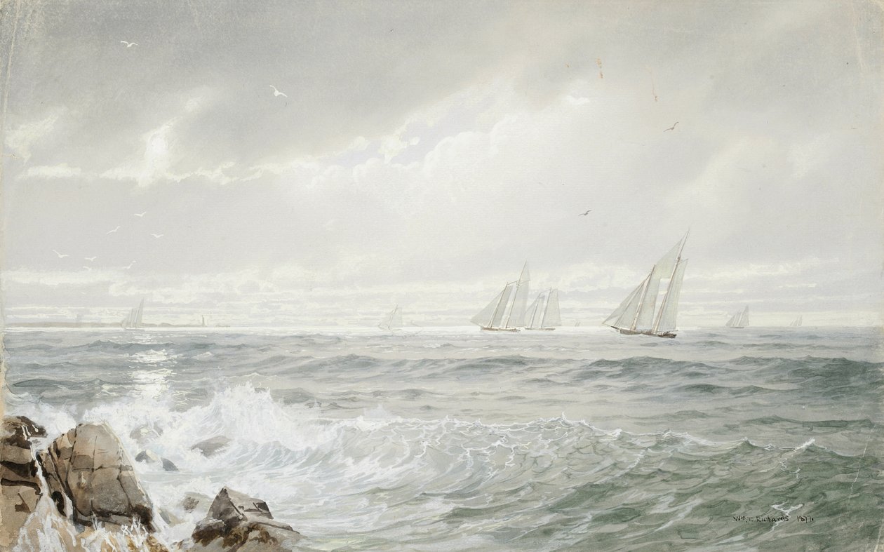 Yates Frente a Newport de William Trost Richards