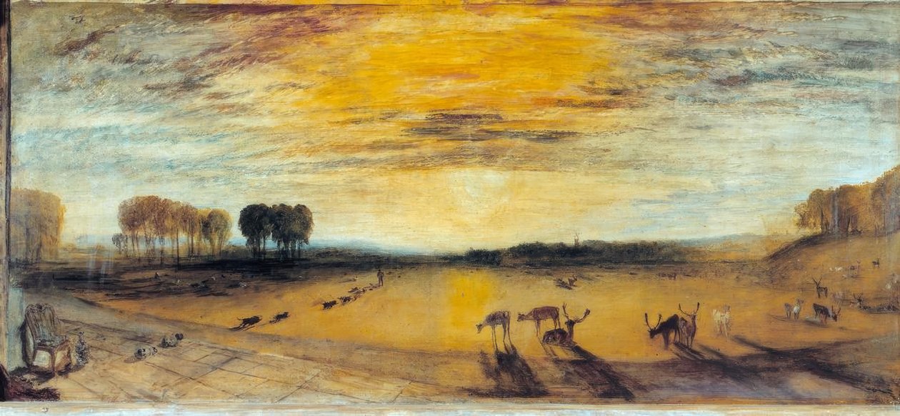 Parque Petworth: Iglesia de Tillington en la distancia de Joseph Mallord William Turner