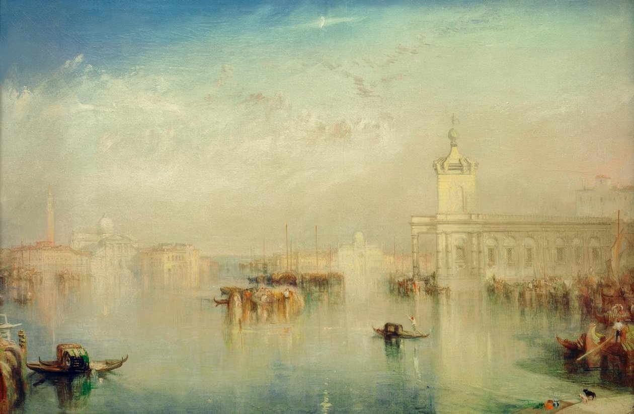 La Dogana, San Giorgio, Citella, desde los escalones del Eur de Joseph Mallord William Turner
