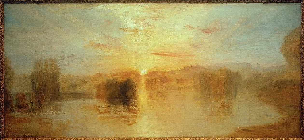El lago, Petworth, atardecer; Estudio de muestra de Joseph Mallord William Turner