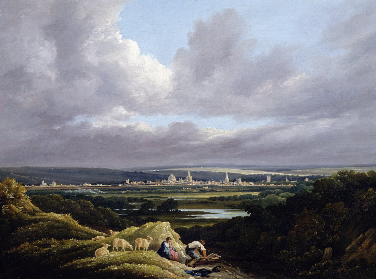 Vista de Oxford desde la distancia de Joseph Mallord William Turner