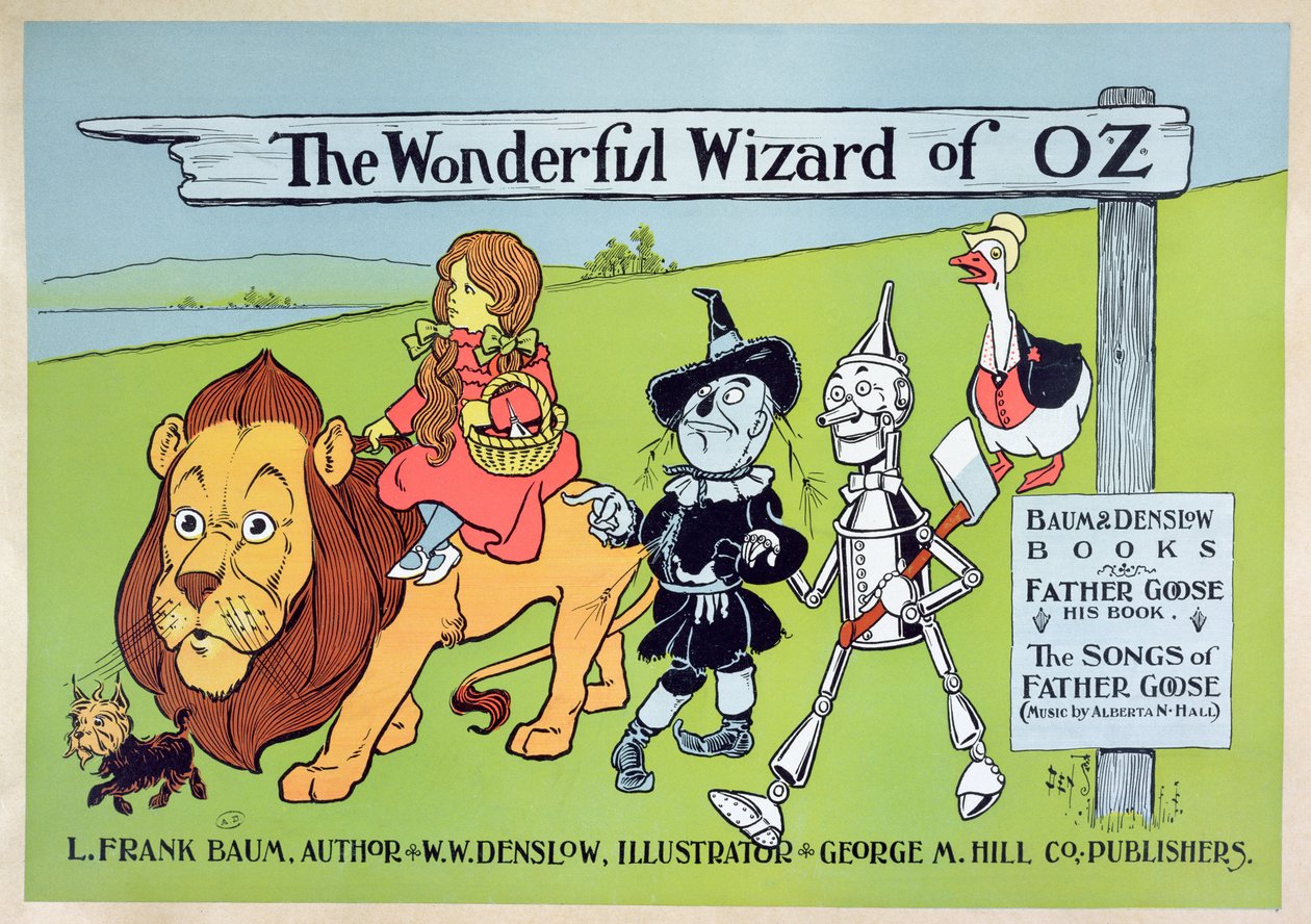El Maravilloso Mago de Oz y Padre Ganso, c.1900 de William Wallace Denslow