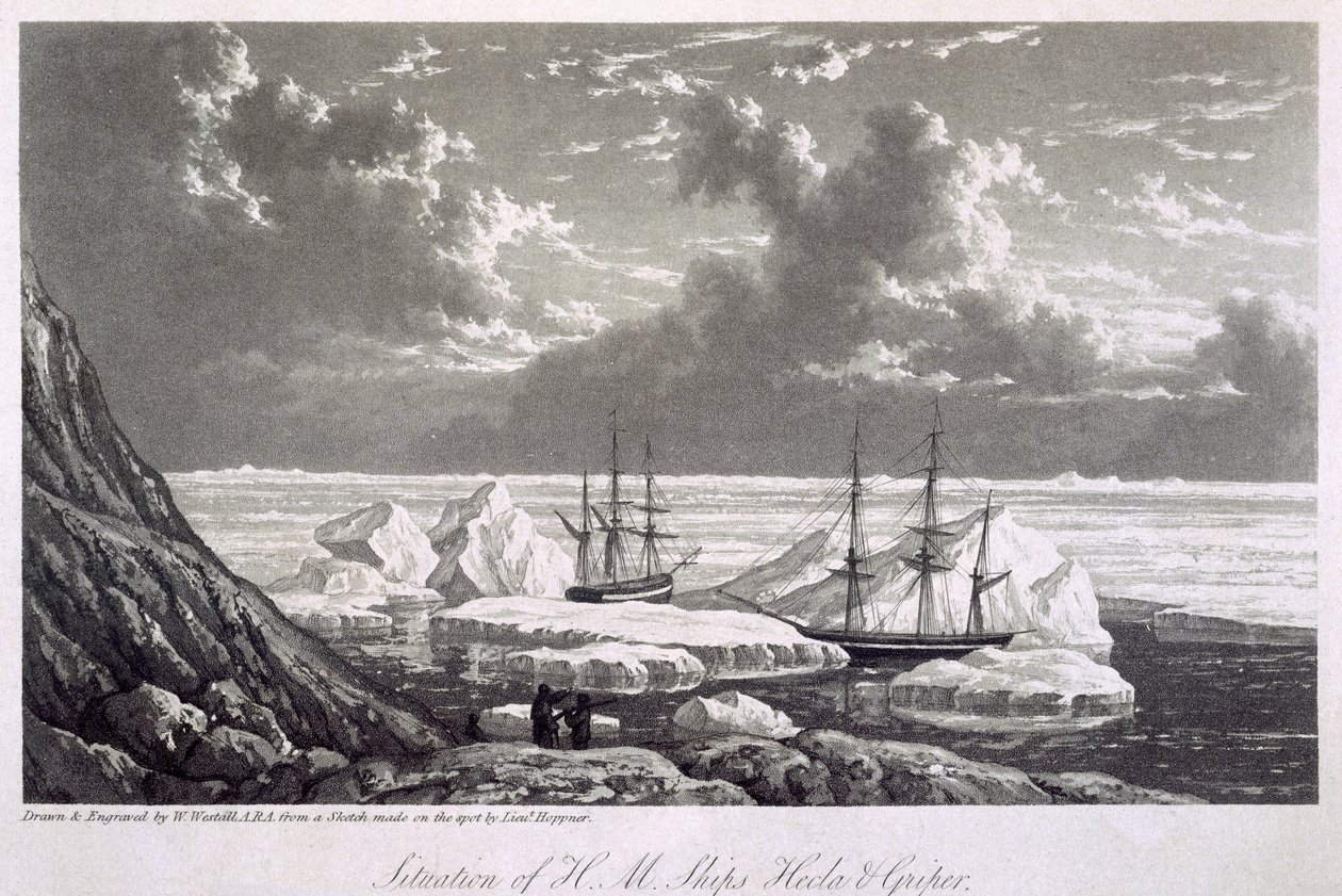 Situación de los barcos H.M. Hecla y Griper del 17 al 23 de agosto de 1820, de 