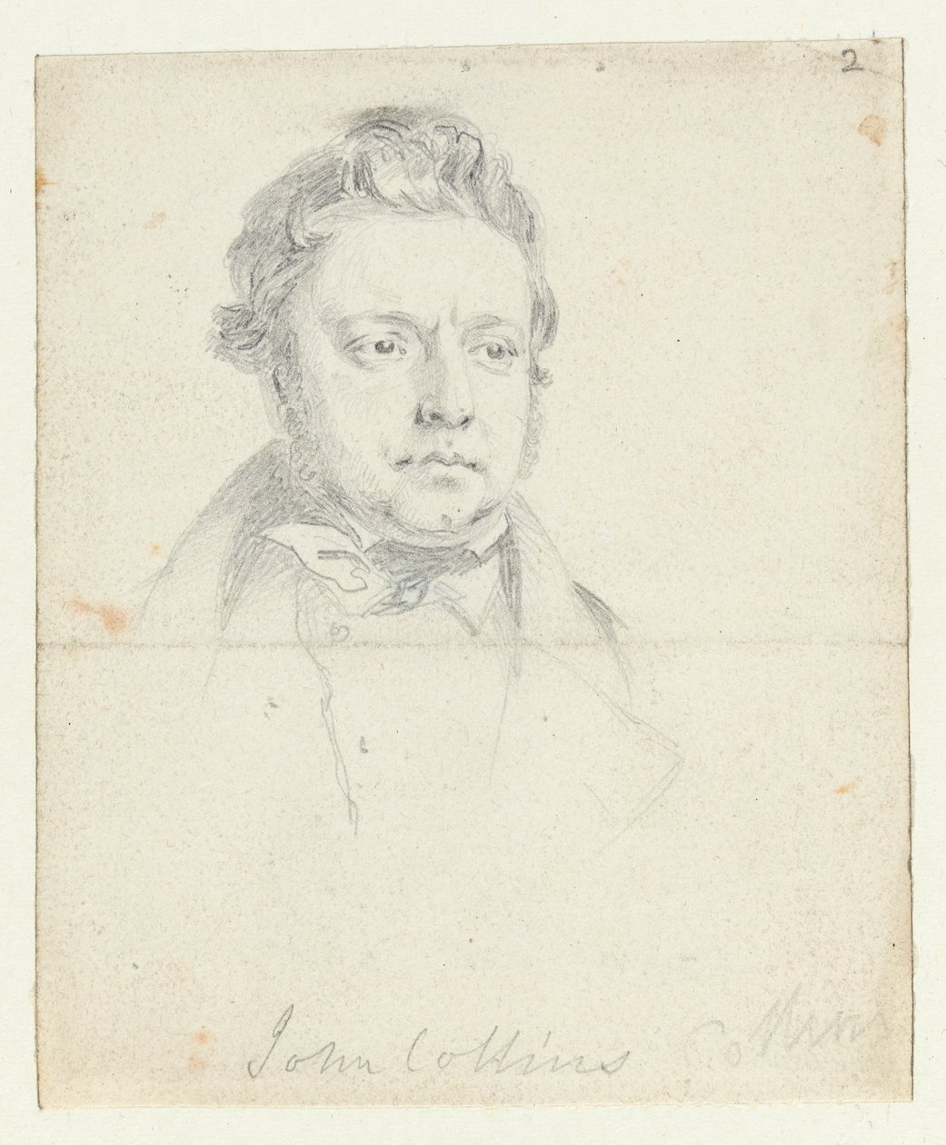 Boceto del prisionero cartista, John Collins, tomado en el tribunal de William Wolfe Alais