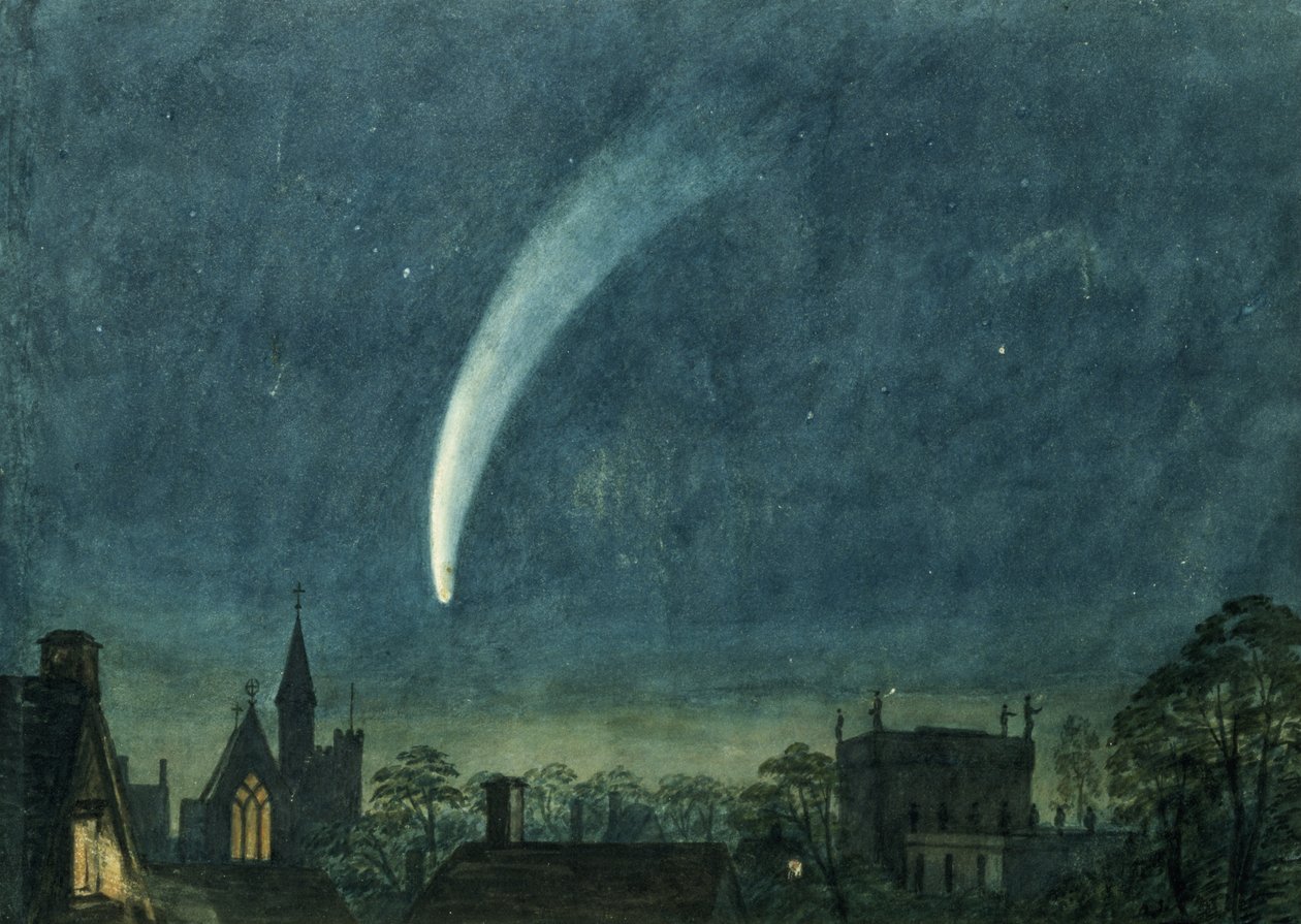 El cometa de Donati sobre el Balliol College de William of Oxford
