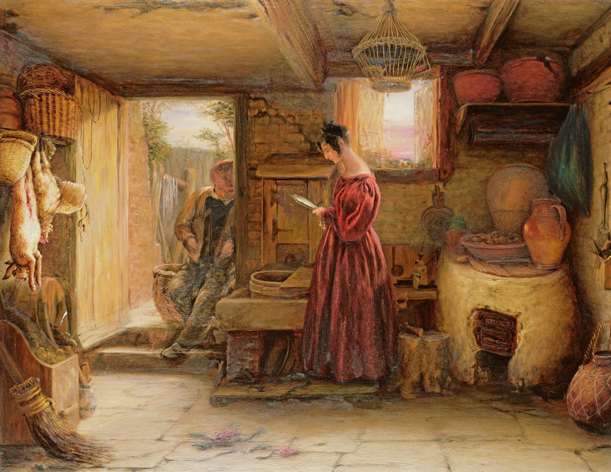 Un interior, 1838 de William Mulready