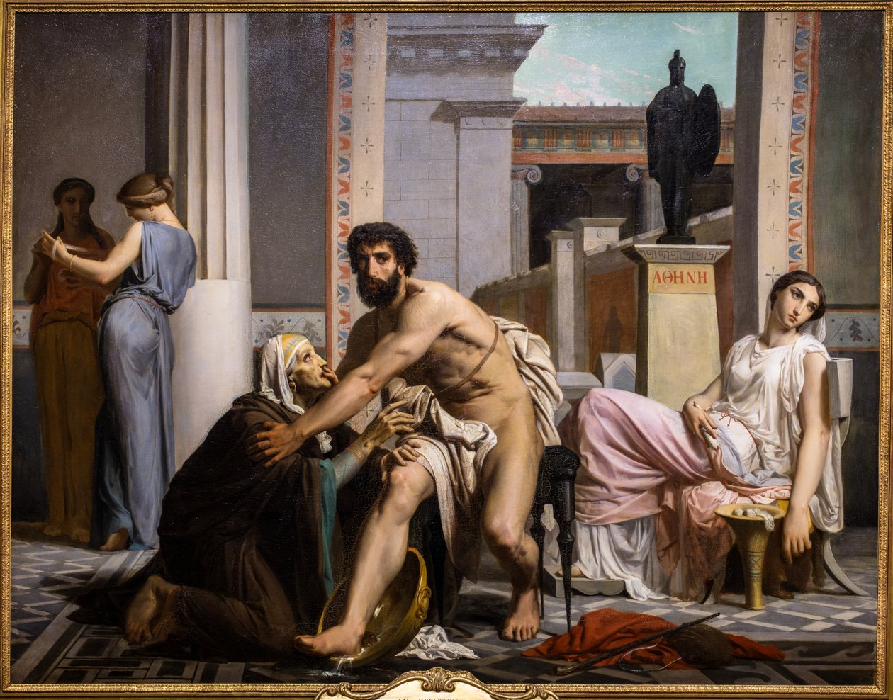 Odiseo reconocido por su nodriza a su regreso de Troya de William Adolphe Bouguereau